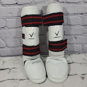Vision Shin And Instep Guard‎ Kids L For Martial Arts White